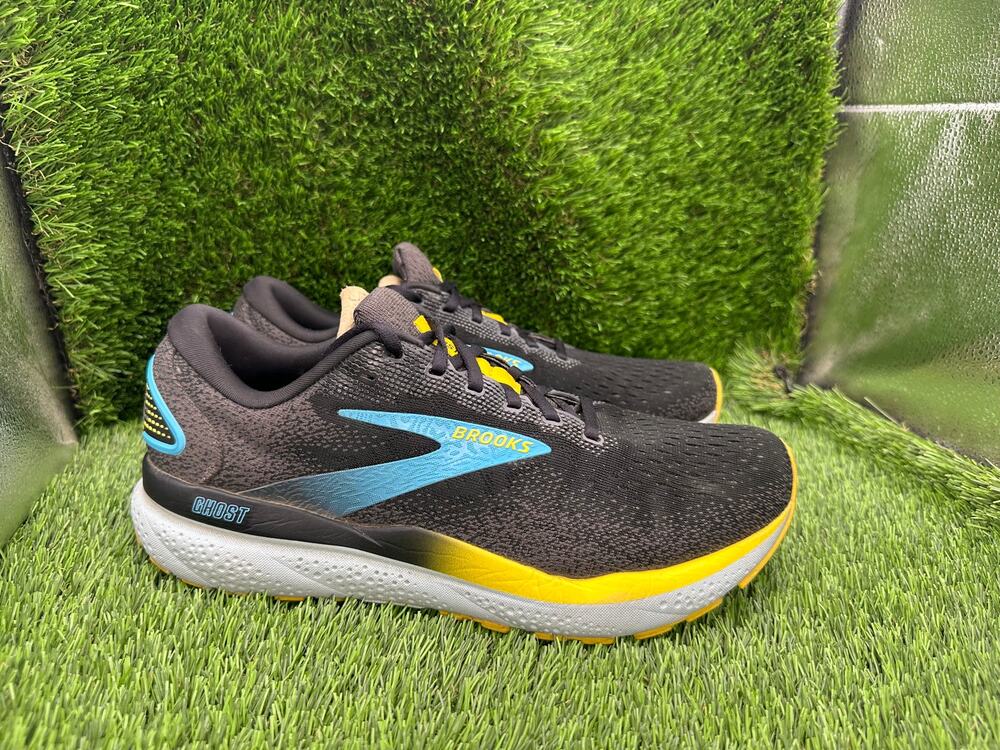 Brooks Ghost 16 1104181D029 Athletic Sneaker Men's 9.5D Black Mesh Road Running - Picture 1 of 15